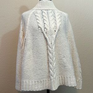 Draper James cable knit poncho